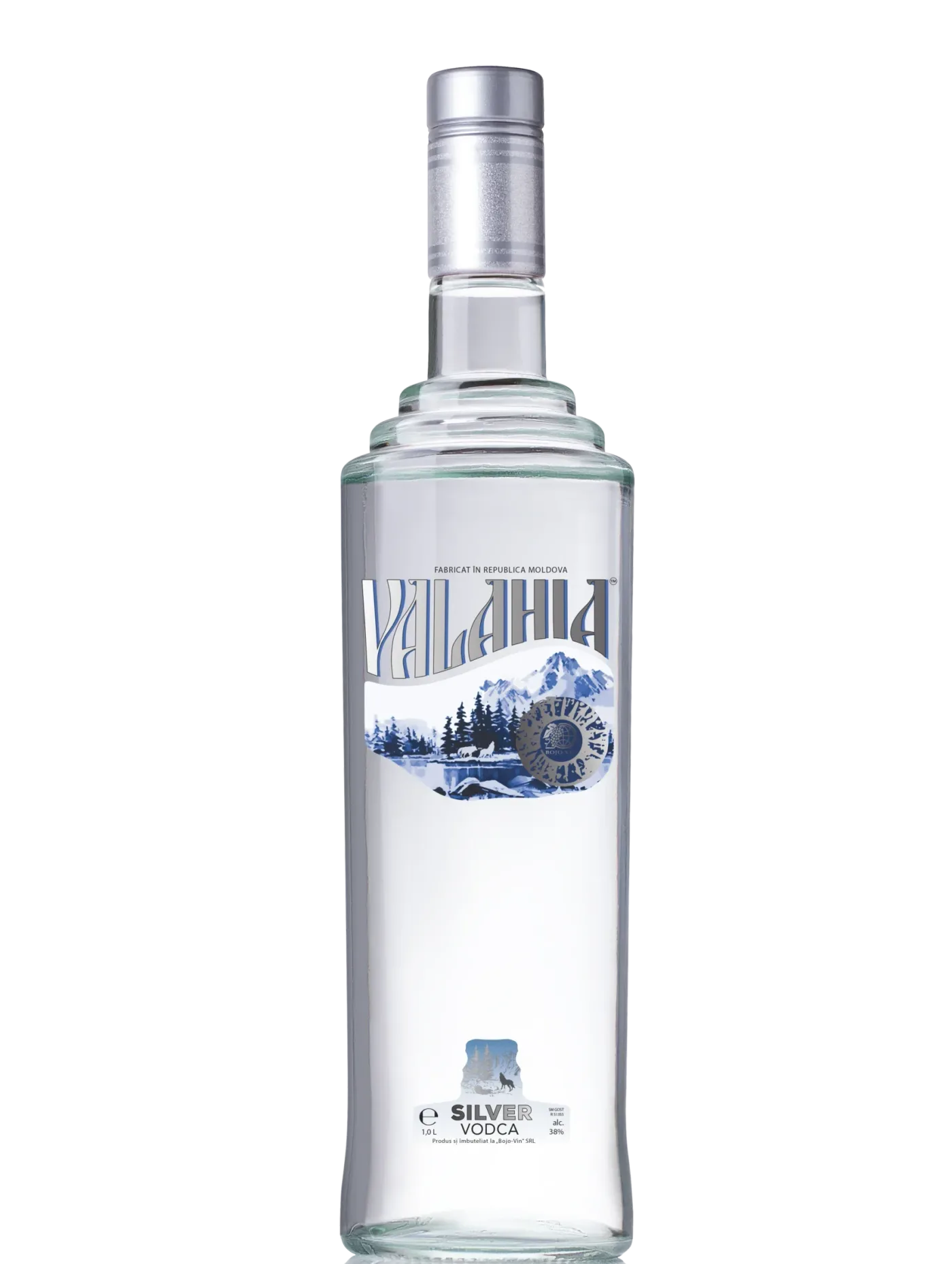 Vodcă Valahia Silver - Premium, Filtrată prin Argint, (38% Alcool)